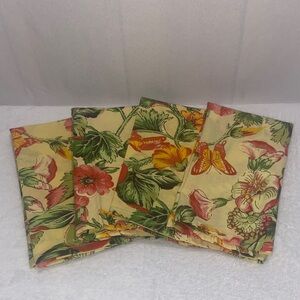 April Cornell cotton napkins Floral set of 4